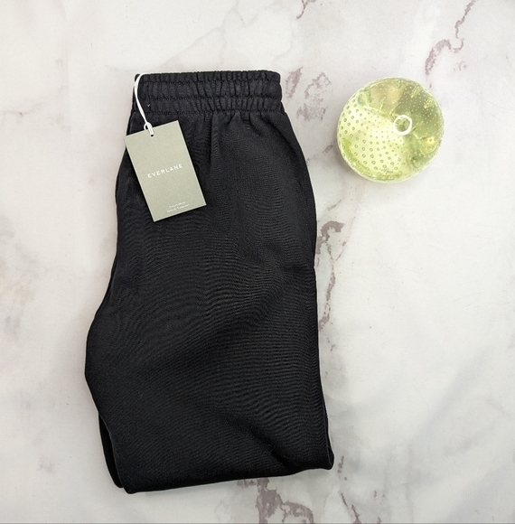 Everlane Sweatpants Black The Track Organic Cotton High Rise Jogger NEW. - Picture 13 of 14